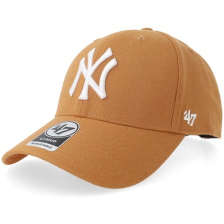 47 Brand - MLB Orange adjustable Keps - New York Yankees 47 Mvp Wool Burnt Orange/White Adjustable @ Hatstore