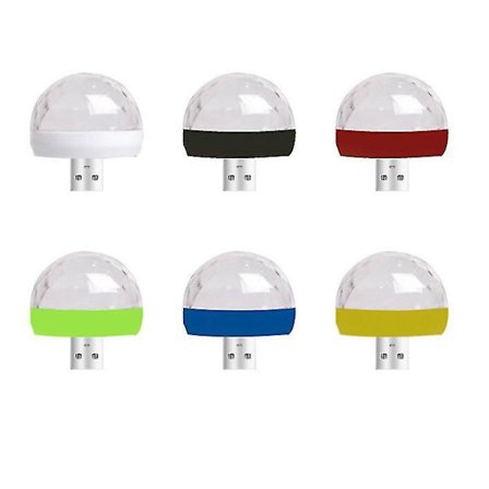 Bärbar mini USB rgb led disco scenljus (grön)