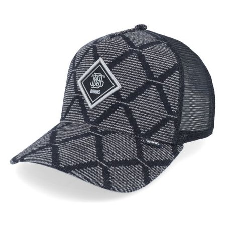 Djinns - Svart trucker Keps - Hft Fendolookalike Black Trucker @ Hatstore