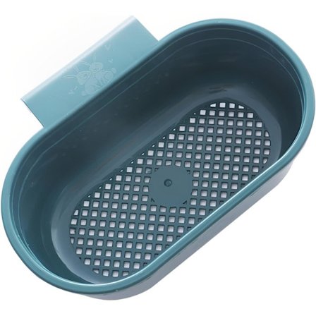 Vaskesigter Frugt Grøntsager Dræn Kurv, Si Vask Vask Kurv til Køkken, Hængende Vask Dræn Kurv (Blå)
