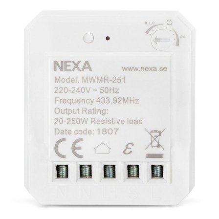 Nexa MWMR-251 Inbyggnadsmottagare dimmer, System Nexa, Strömbrytare & vägguttag