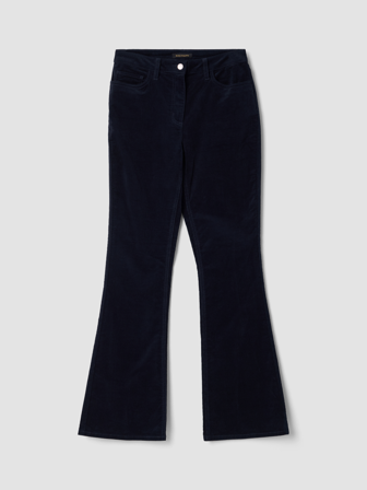 MATCH - Paris flared cordbukse - Marie Philippe - Str. 38 - Dame - Bukser & Jeans - Blå - 98% bomull, 2% elastan