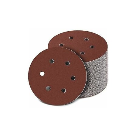100 stk. slipeskiver 40-800 korning størrelse 150 mm slipepapir ideell for sliping av rust (6 poleringshull)
