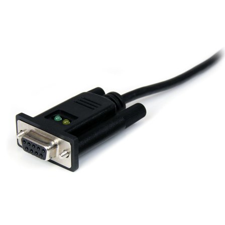 StarTech USB to Serial RS232 Adapter - DB9 Serial DCE Adapter Cable with FTDI – Null Modem - USB 1.1 / 2.0 – Bus-Powered (ICUSB232FTN) - seriell