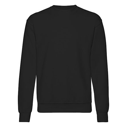 Fruit Of The Loom Herr Set-In Belcoro Garn Sweatshirt L Svart