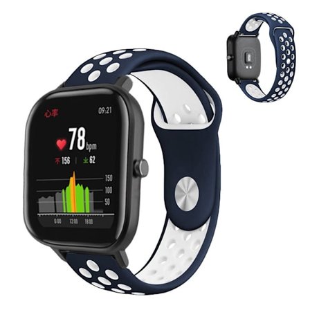 Amazfit GTS klockarmband i silikon med dubbla färger - Svart / Vit