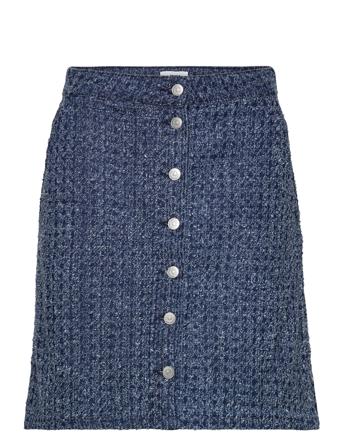 Objfaisa Mw Denim Skirt 129 Kort Skjørt Blå Object*Betinget Tilbud