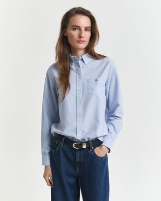 GANT - Oxford-skjorte med normal passform til dame light blue