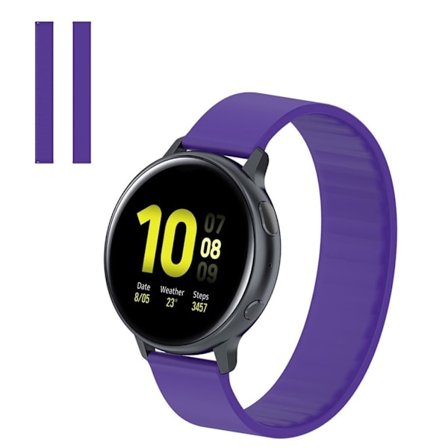 18 mm universellt elastiskt klockarmband i silikon - Lila / Lila