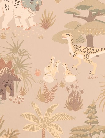 Majvillan Wallpaper Dinosaur Vibes Sandy Beige - Beige - 1005X 53CM