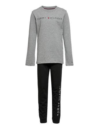 Basic Ls Pant Jersey Set Pyjamassæt Grå Tommy Hilfiger