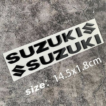 Suzuki-tarra 3D Tankin Tarrasarja Logo Kultainen Tunnus