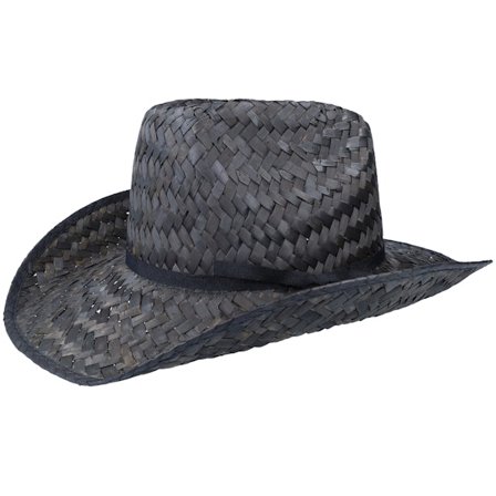 Brixton - Negro straw Sombrero - Houston Straw Cowboy Black Straw Hat @ Hatstore