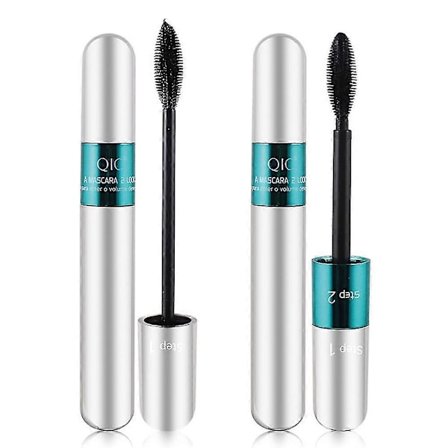 2x Mascara Vanntett Hurtigtørkende Øyevipper Krøllende Forlengende Sminke Øye Vipper Mascara (FMY)