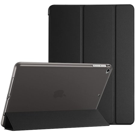 AirCase Mjukt Skal för iPad 9.7 Tum iPad Air 1/2 Modell A1822 A1823 A1893 A1474 A1475, Mjukt TPU Skyddsfodral Svart