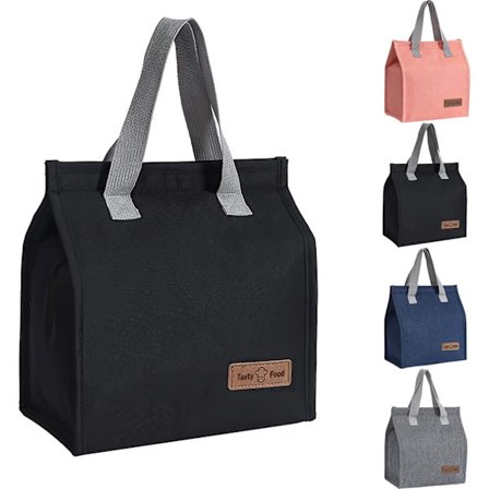 Lunchväska för kvinnor och män, liten kylväska, återanvändbar isolerad lunchväska, termisk lunchväska, kylväska, hopfällbar för arbete, skola, 