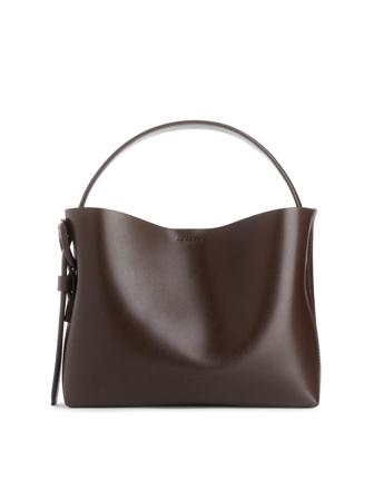 Leder-Umhängetasche - Braun