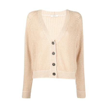 Peserico, Cardigans Beige, Dames, Maat:S