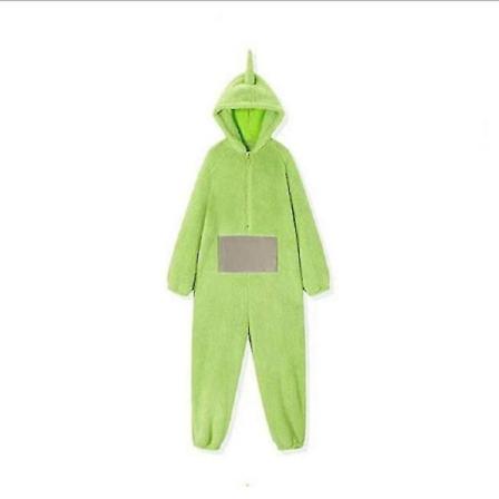 A-home 4 farver Teletubbies Cosplay til voksne Funny Tinky Winky Anime Dipsy Laa-laa Po Bløde Langærmede Pijamas Kostume M green