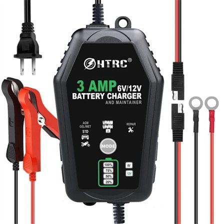 6V 12V 3A Fuldt Automatisk Intelligent Puls Batteri Reparation Oplader til Bly Syre Lithium LiFePO4 Bil Motorcykel, EU Stik