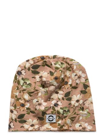 Viscose Elestane Hat - Aop Accessories Headwear Hats Beanies Brun Mikk-Line