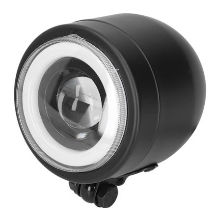 Pyöreä Vintage Angel Eye LED-ajovalo moottoripyöräille Cruiser, Chopper, Bobber ja Cafe Racer