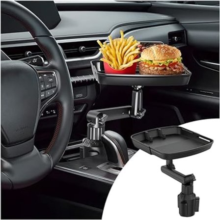 Bilkoppshållare bricka, multifunktionell bilbricka bord för matsal med mobiltelefon