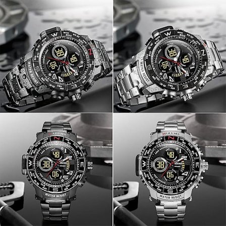 Herre ur Sports ur Kvarts ur Stålrem Herre ur Elektronisk ur