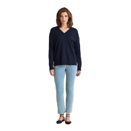 Newhouse Merinoulltröja Lara Tröjor Dam Blå MEDIUM