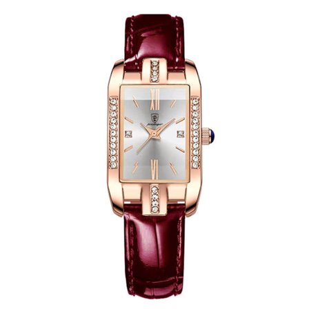 POEDAGAR Mode Quartz Klocka Dam Lyx Elegant Klocka Vattentät Läderband Kreativ Diamant Damklocka Montre Femme Gåva