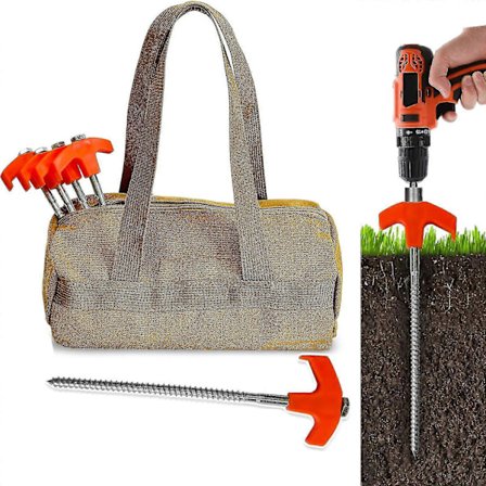 Sekskantet Selvlysende Spiker Skru Inn Teltplugger Jordankere Skru Inn