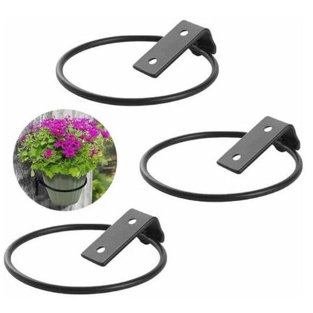 3 kpl 4,5 tuuman metallisia seinään kiinnitettäviä kukkaruukkutelineitä, ruukkurengaspidike, kukkaruukkuteline