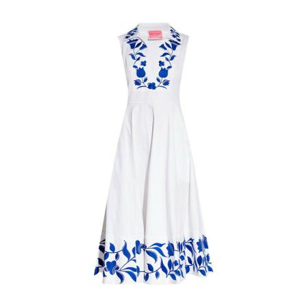 Kate Spade Kjole with floral motif Blå, Dame