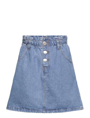 Paperbag Denim Skirt Dresses & Skirts Skirts Short Skirts Blå Mango*Betinget Tilbud