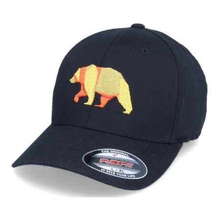 Origami - Paper Bear Black Flexfit Flexfit Black Cap - @ Hatstore