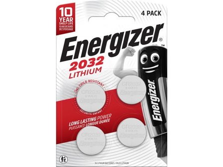 ENERGIZER Batteri Lithium CR2032 4/fp - Lyreco - Kontorsmaskiner - Batterier - Knappcellsbatterier