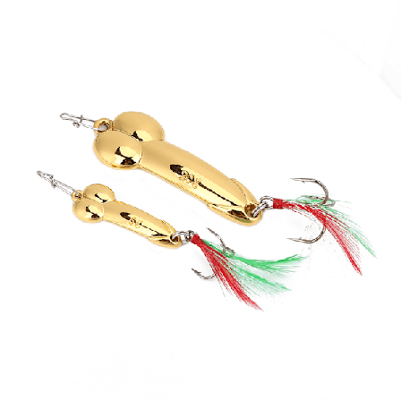 2 stk. Vibrasjonsmetallfiskesett Harde fiskesluksett med krok (5g gull+20g gull)
