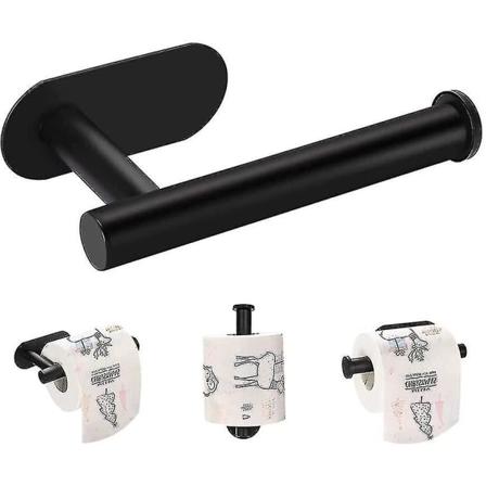 Toiletpapirholder uden boring, selvklæbende toiletpapirholder i rustfrit stål