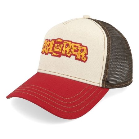 JJ Hats - Röd trucker Keps - Explorer Stone/Brown/Red A-Frame Trucker @ Hatstore