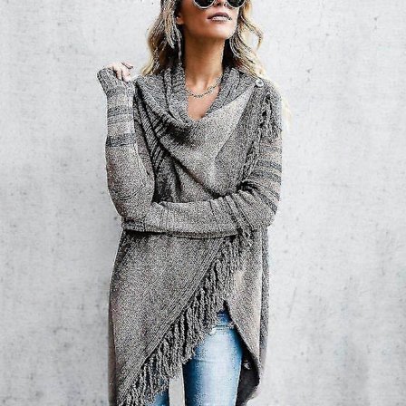 Boho Cardigan-kåpe for kvinner, yttertøy, genserjakker, topper -jie-jie