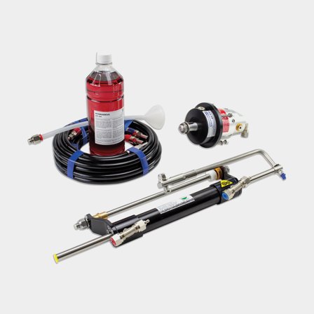Hydraulstyrningspaket Hydrodrive MF115-MRA, för utombordare upp till 120 hk + rattpump + hydraulslang + olja + cylinder + nyckelset