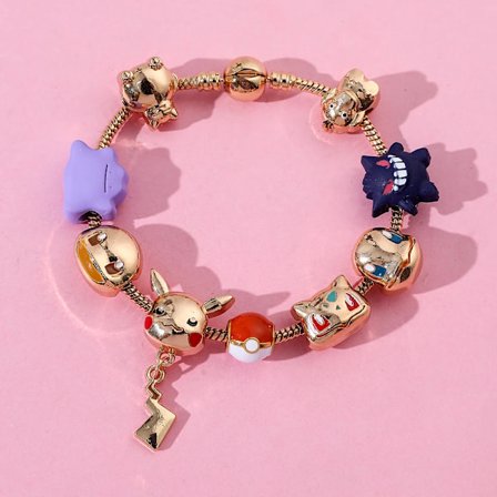 Japan Anime Armbånd Kawaii Pikachu Gengar Squirtle Bulbasaur Vedhæng Diy Armring Perler Charms Armbånd til Kvinder