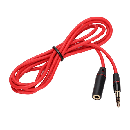 3,5 mm hann til 3,5 mm hun lydforlengelseskabel stereo hodetelefonledning 1,2 m