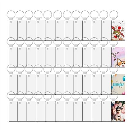 180 Bulk Sublimation Nøgleringe, Dobbeltsidet Varmeoverførselssublimation Dekorative Blanks, Velegnet til DIY