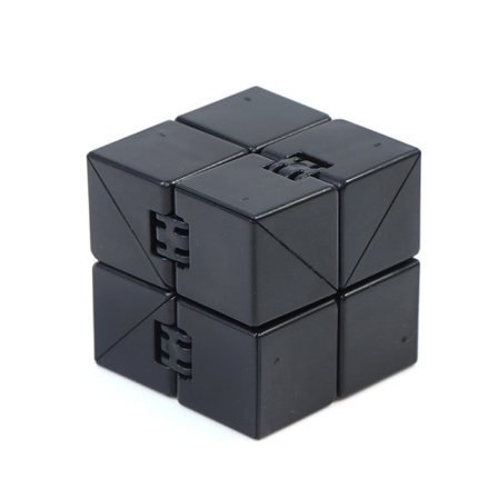 Infinity Magic Cube Fingerlegetøj Kontor Flip Cube Puslespil Sort én størrelse Sort én størrelse