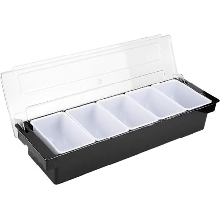 6 roms brett, avtakbar toppingstasjon, plastpizza ingredienser krydderdispenser gjenbrukbar