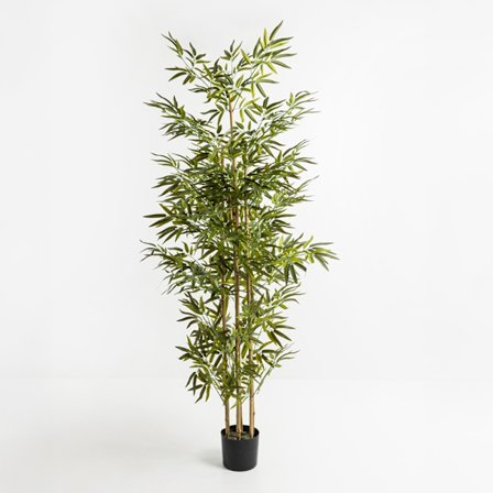 Kunstigt bambustræ i potte, 190 cm, grøn polyester