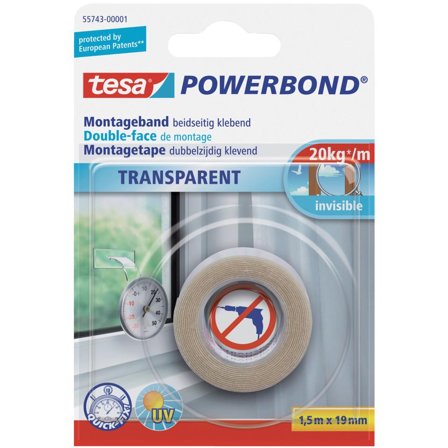 Tesa Montageband Tesa 19mm/1,5lfm transp.