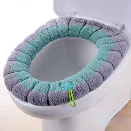 Toilet Seat Mat Four Seasons Toilet Cushion Household Toilet Cushion Washable Knitted Toilet Cover O Type Universal
