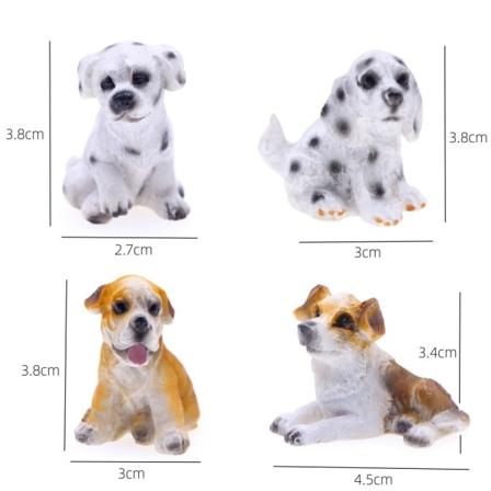 4 KPL Hartsikoiran hahmot Mini Dog Malli 4 KPL SEK. 4 KPL SEK. 4PCS Mixed